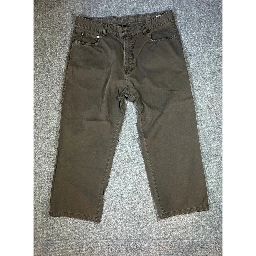 Ermenegildo Zegna Pants Mens 40 Brown Cotton Straight Leg Made in Italy